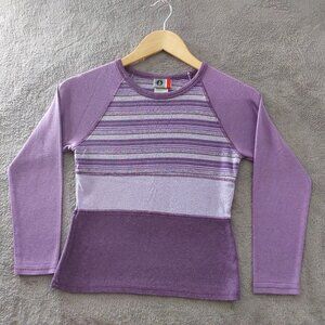 VTG Arizona Jean Company Long Sleeve Colorblock Top – Purple – Girl Size 10/12